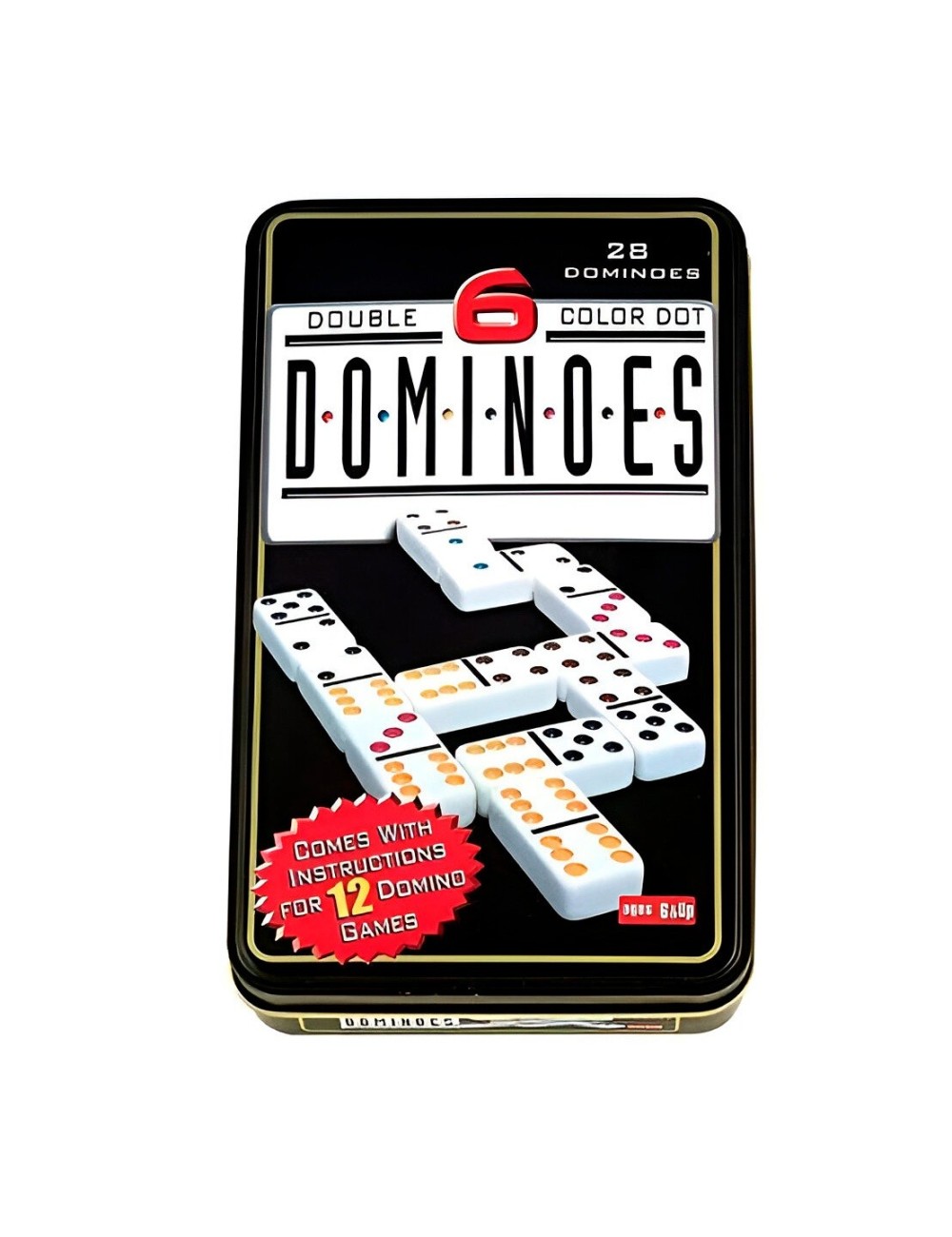 Dominó Doble 6 Con 28 Fichas Portátil + Estuche De Metal