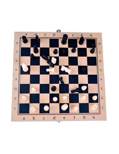 Juego De Mesa En Madera Ajedrez Y Backgammon 2 En 1 Grande