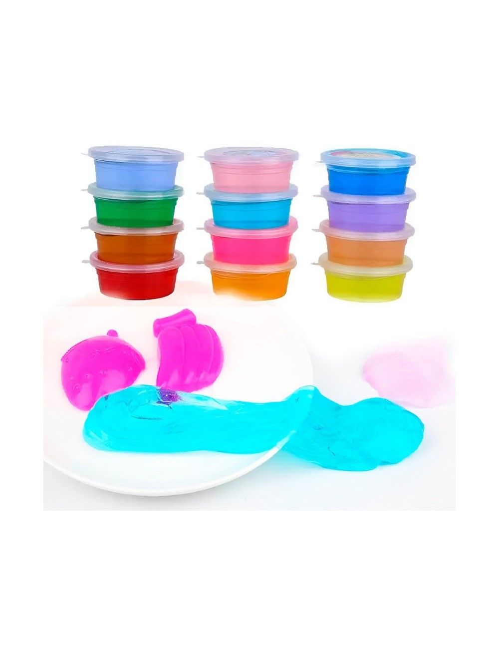 Slime Kit Slime Con Escarcha En Recipientes X 12 Unidades