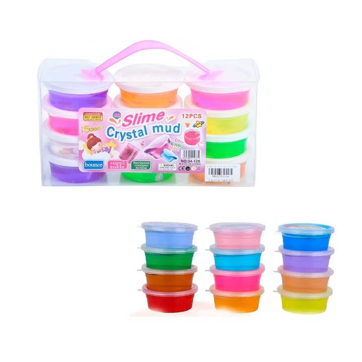Slime Kit Slime Con Escarcha En Recipientes X 12 Unidades