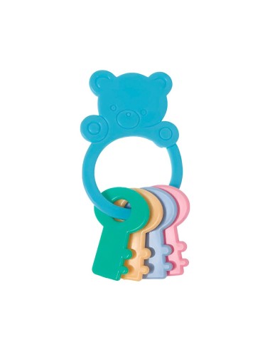 Sonajero Y Mordedor Figuras Llave Oso Bebe Juguete Sensorial