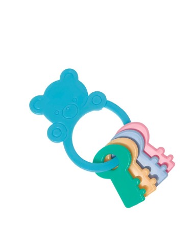 Sonajero Y Mordedor Figuras Llave Oso Bebe Juguete Sensorial