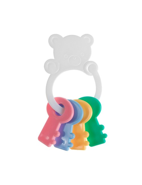 Sonajero Y Mordedor Figuras Llave Oso Bebe Juguete Sensorial