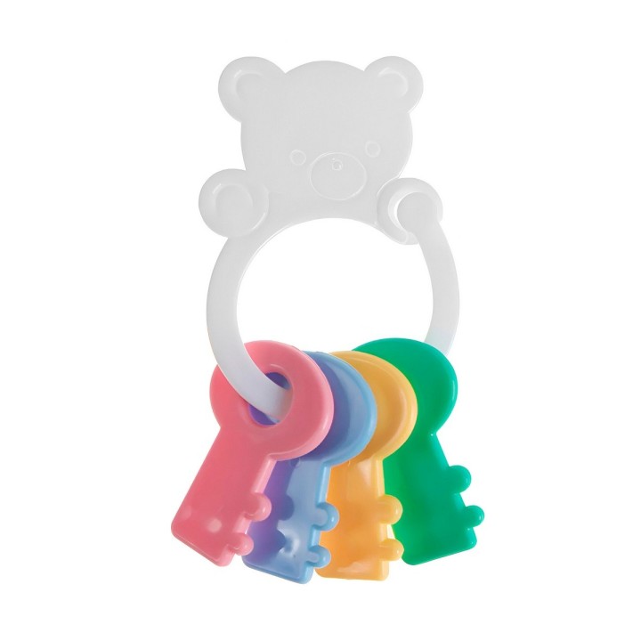 Sonajero Y Mordedor Figuras Llave Oso Bebe Juguete Sensorial