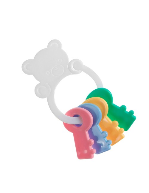 Sonajero Y Mordedor Figuras Llave Oso Bebe Juguete Sensorial