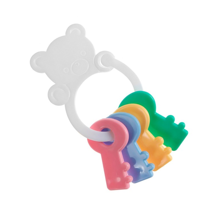 Sonajero Y Mordedor Figuras Llave Oso Bebe Juguete Sensorial