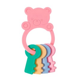 Sonajero Y Mordedor Figuras Llave Oso Bebe Juguete Sensorial