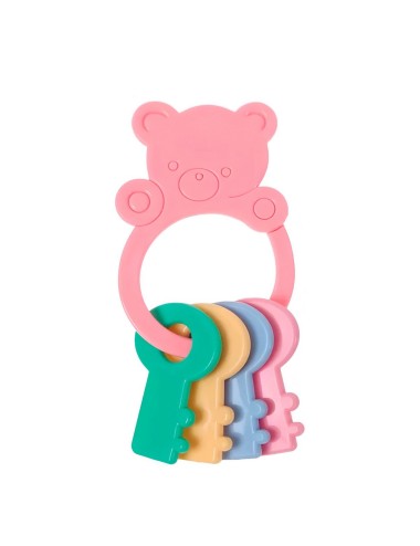 Sonajero Y Mordedor Figuras Llave Oso Bebe Juguete Sensorial