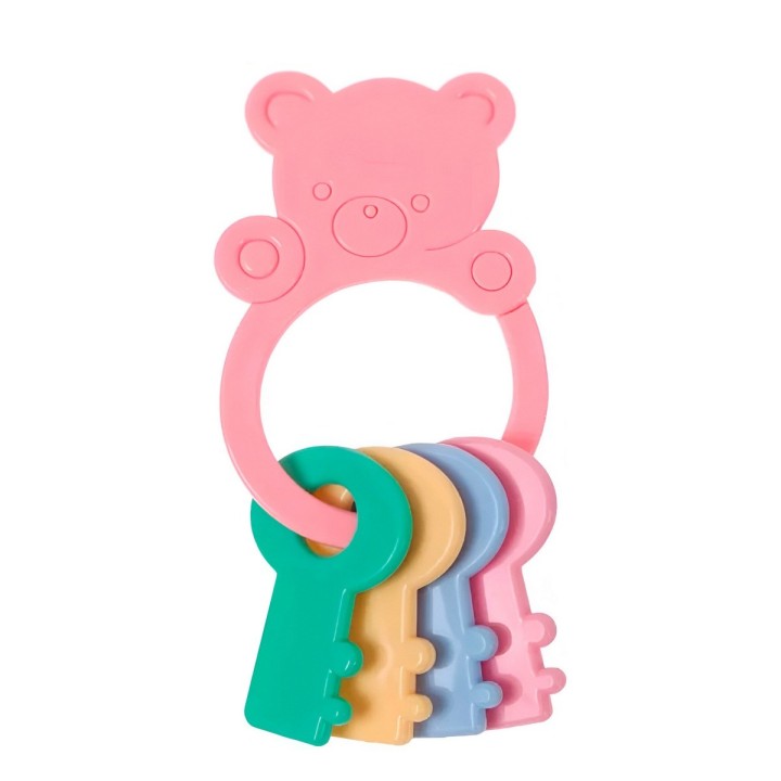 Sonajero Y Mordedor Figuras Llave Oso Bebe Juguete Sensorial