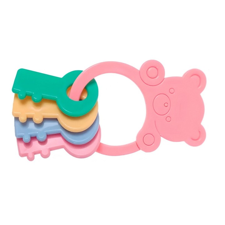 Sonajero Y Mordedor Figuras Llave Oso Bebe Juguete Sensorial