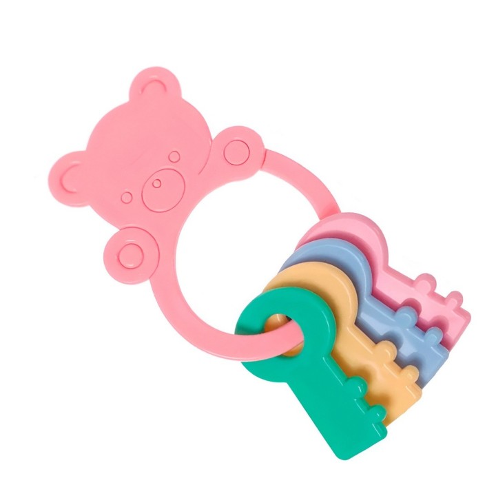 Sonajero Y Mordedor Figuras Llave Oso Bebe Juguete Sensorial