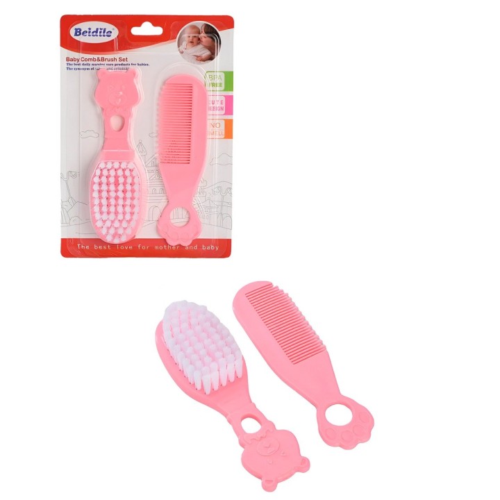 Peine Y Cepillo Para Bebes Set Kit De Cuidado Capilar