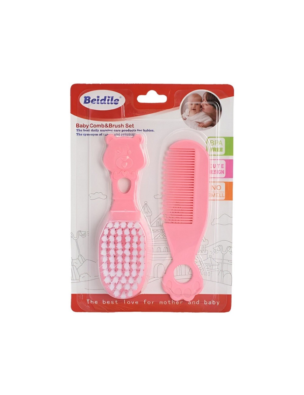 Peine Y Cepillo Para Bebes Set Kit De Cuidado Capilar