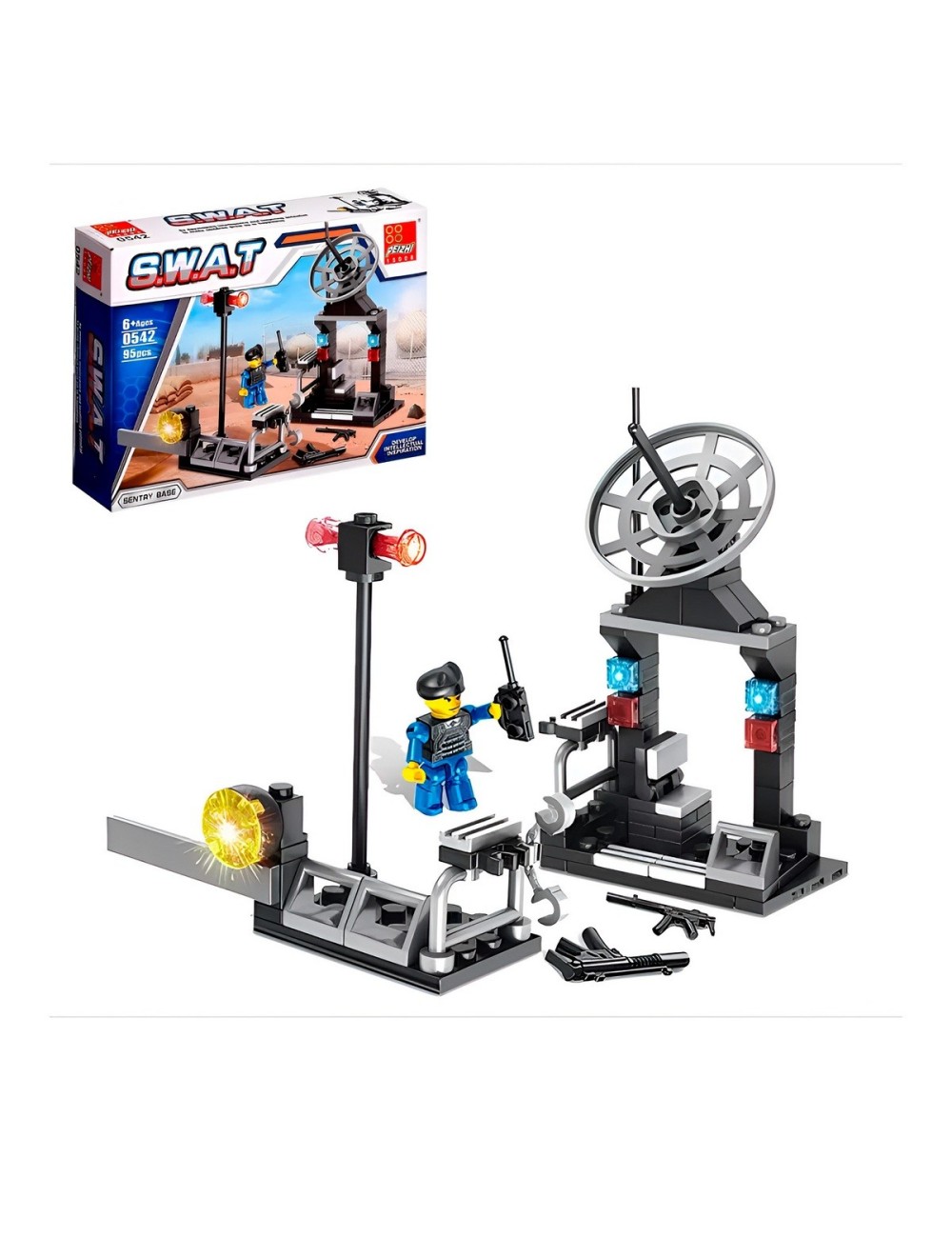 Vehiculos Y Personajes Swat Policia Armable Armatodo Niños