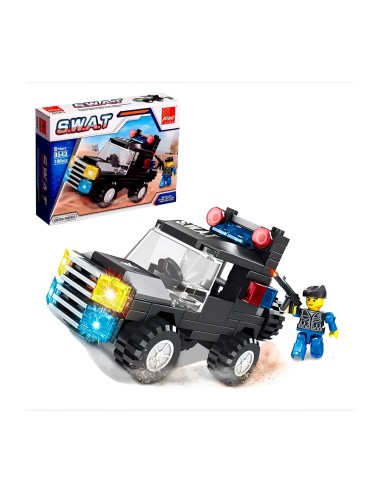 Vehiculos Y Personajes Swat Policia Armable Armatodo Niños