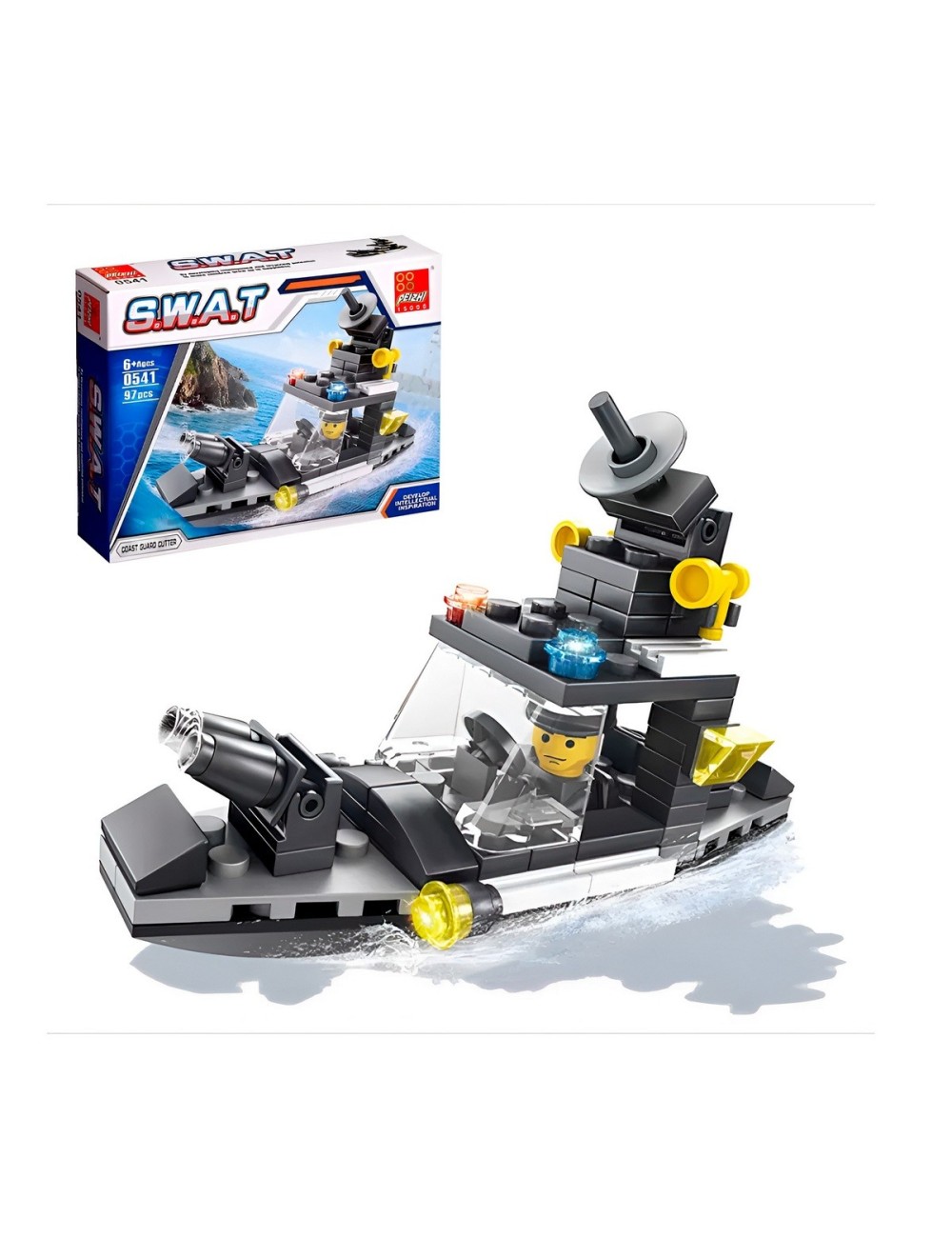 Vehiculos Y Personajes Swat Policia Armable Armatodo Niños