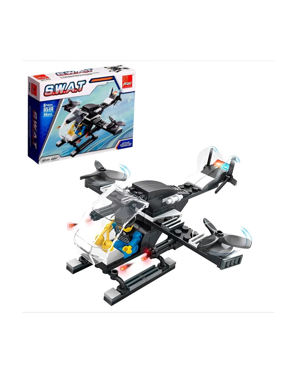 Vehiculos Y Personajes Swat Policia Armable Armatodo Niños