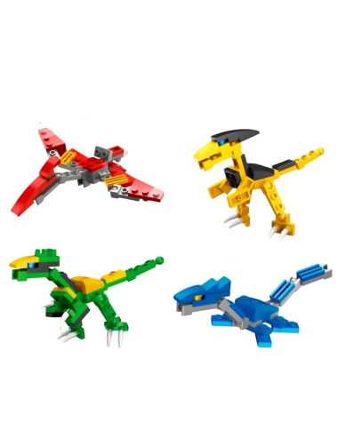 Mini Dinosaurio Robot X 4 U Personaje Armable Armatodo Niños