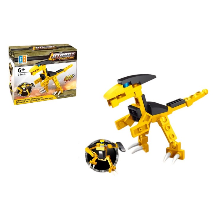 Mini Dinosaurio Robot X 4 U Personaje Armable Armatodo Niños