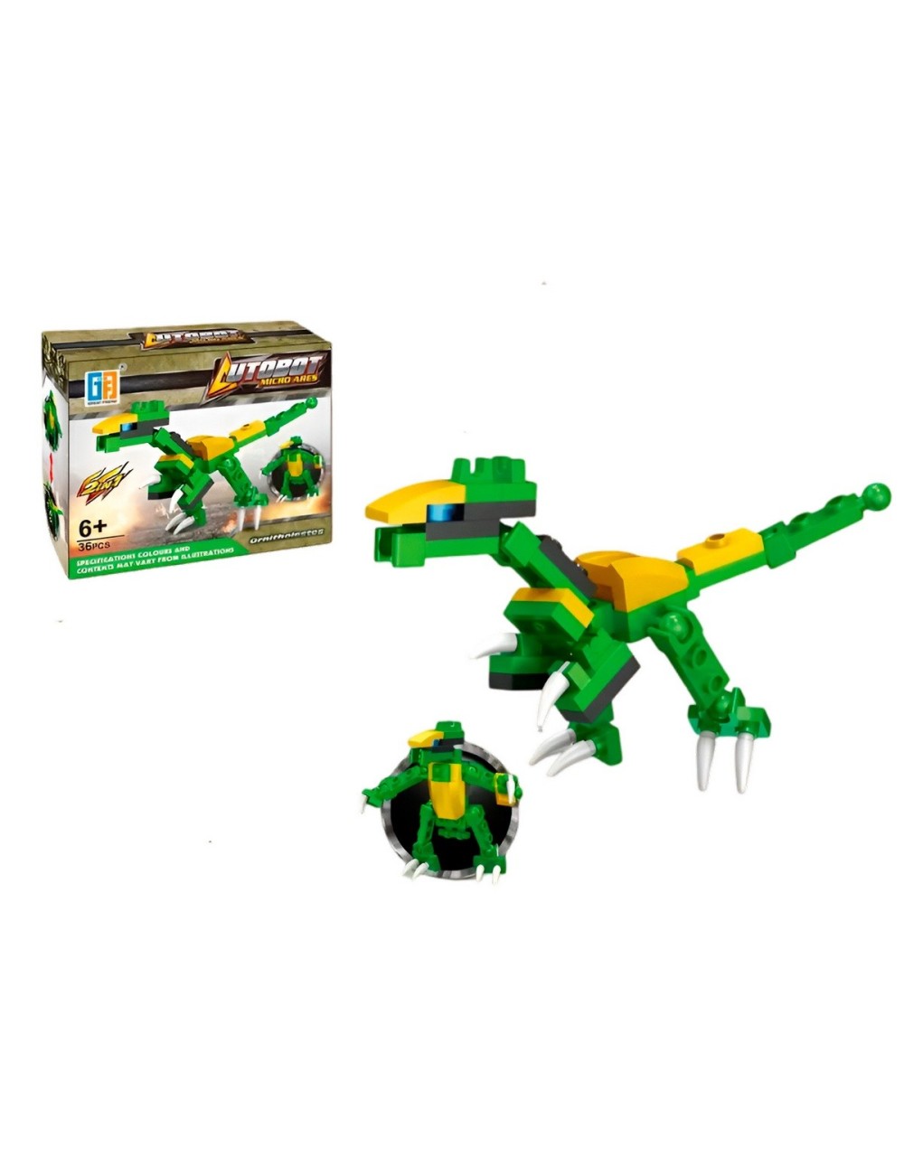 Mini Dinosaurio Robot X 4 U Personaje Armable Armatodo Niños