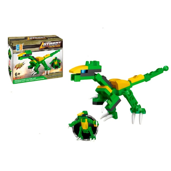 Mini Dinosaurio Robot X 4 U Personaje Armable Armatodo Niños