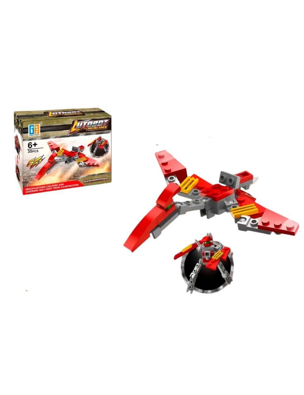 Mini Dinosaurio Robot X 4 U Personaje Armable Armatodo Niños