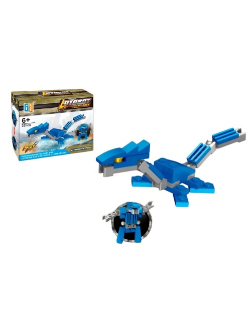 Mini Dinosaurio Robot X 4 U Personaje Armable Armatodo Niños