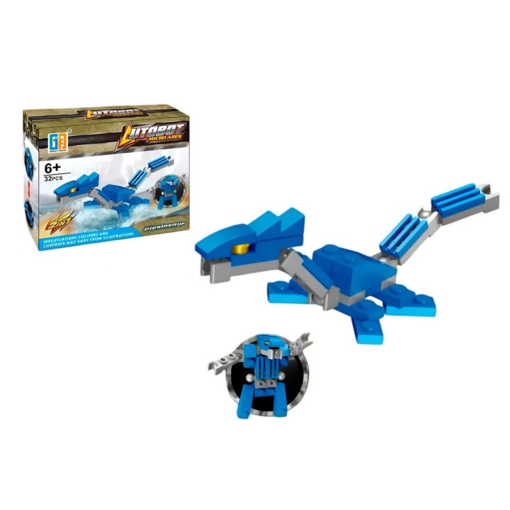 Mini Dinosaurio Robot X 4 U Personaje Armable Armatodo Niños