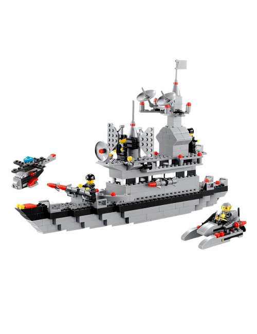 Barco Militar Destructor Personajes Armable Armatodo Niños