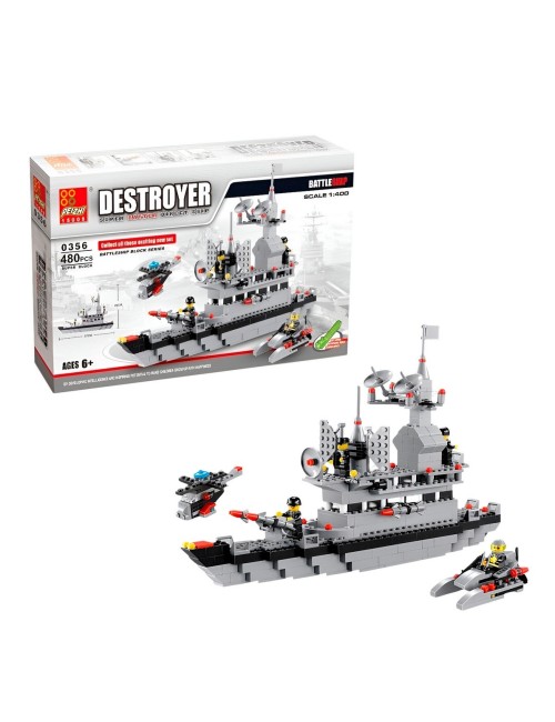 Barco Militar Destructor Personajes Armable Armatodo Niños