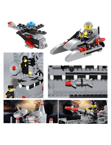 Barco Militar Destructor Personajes Armable Armatodo Niños