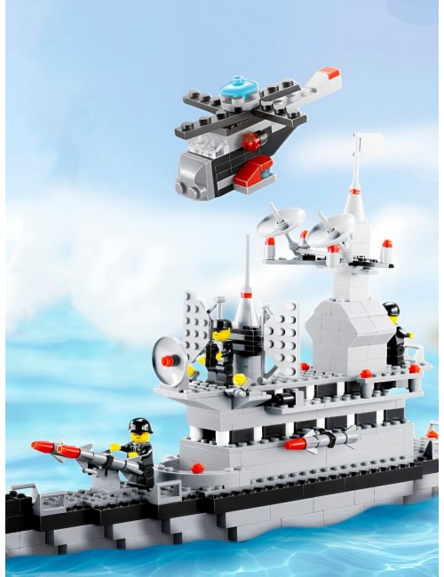 Barco Militar Destructor Personajes Armable Armatodo Niños
