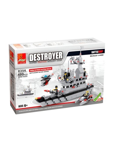 Barco Militar Destructor Personajes Armable Armatodo Niños