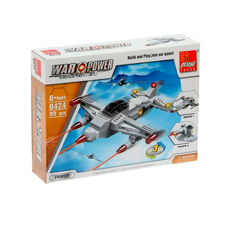Avion De Combate Militar 3 En 1 Armable Armatodo Niños