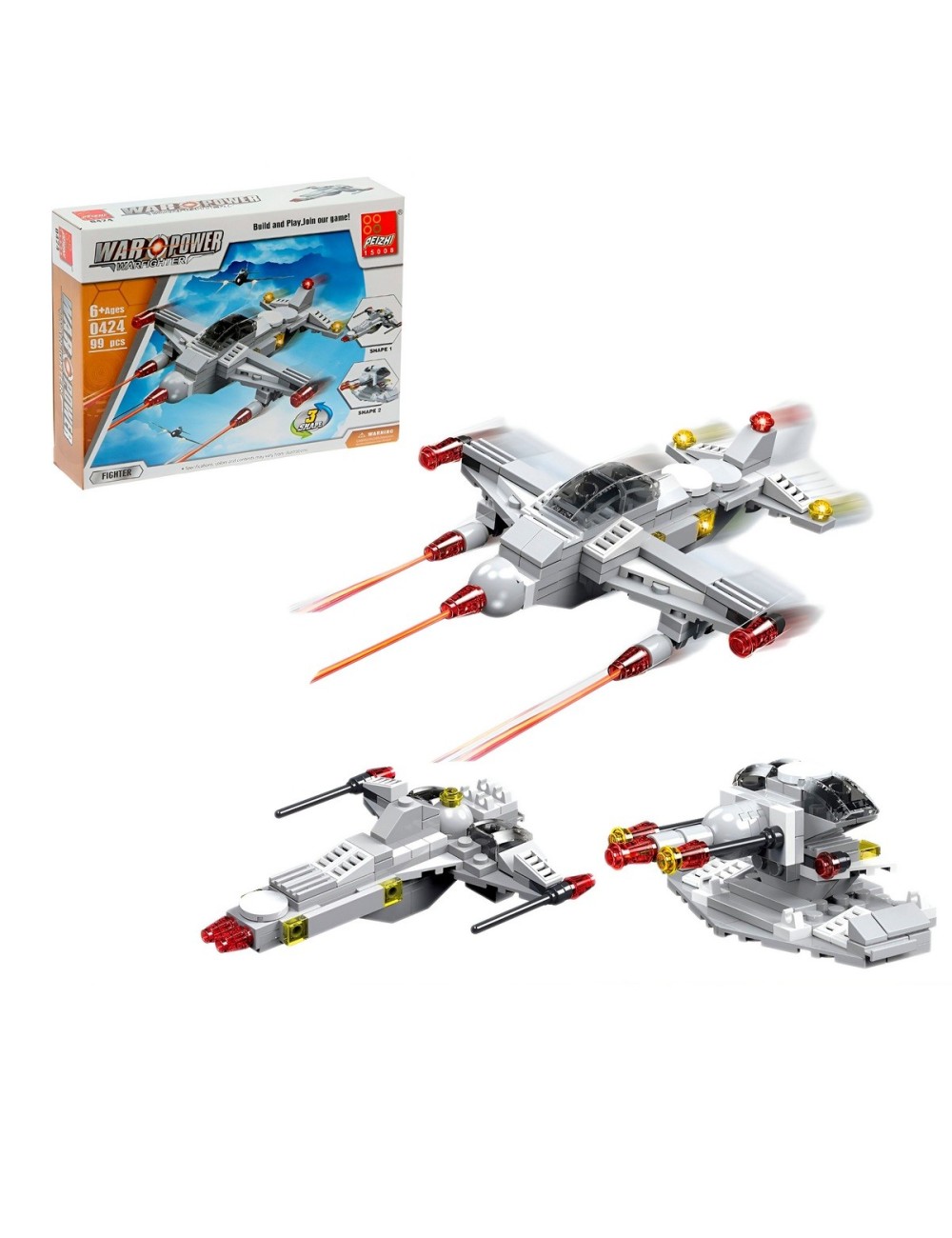 Avion De Combate Militar 3 En 1 Armable Armatodo Niños