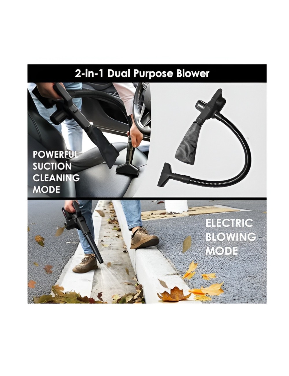 Soplador 2 En 1 Aspiradora Recargable Portatil