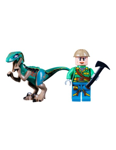 Juguete Personaje Explorador Jurassic Dinosaurio + Accesorio