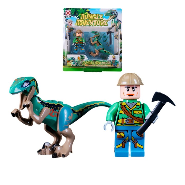 Juguete Personaje Explorador Jurassic Dinosaurio + Accesorio