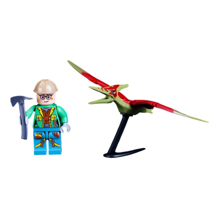 Juguete Personaje Explorador Jurassic Dinosaurio + Accesorio