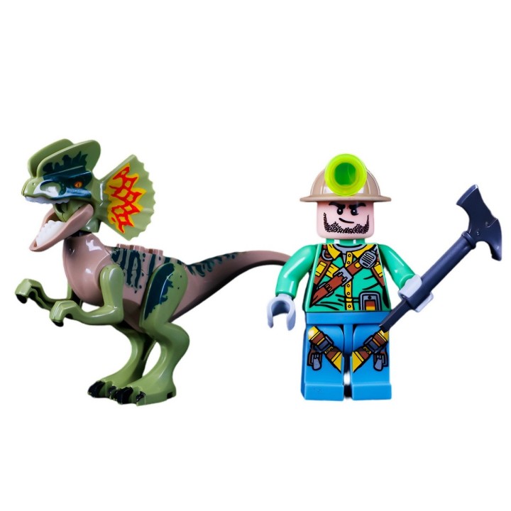 Juguete Personaje Explorador Jurassic Dinosaurio + Accesorio
