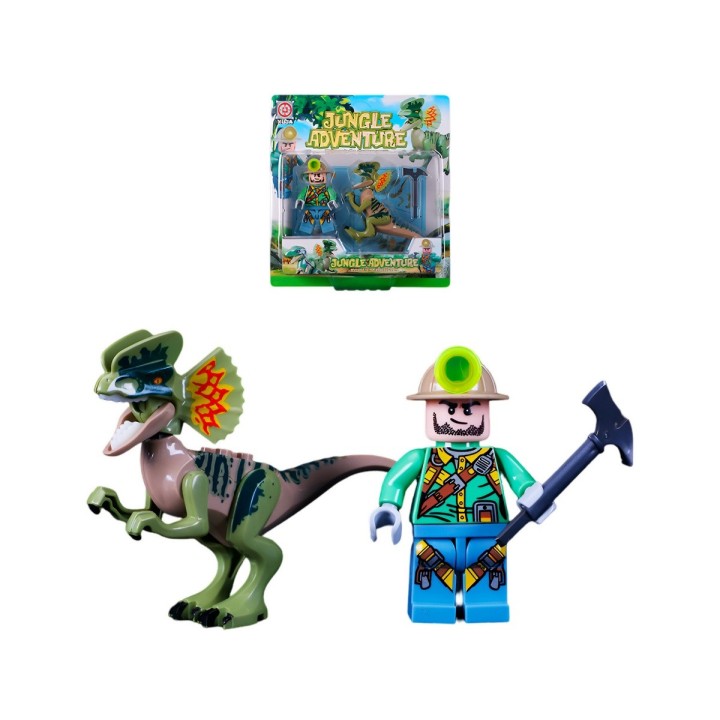 Juguete Personaje Explorador Jurassic Dinosaurio + Accesorio