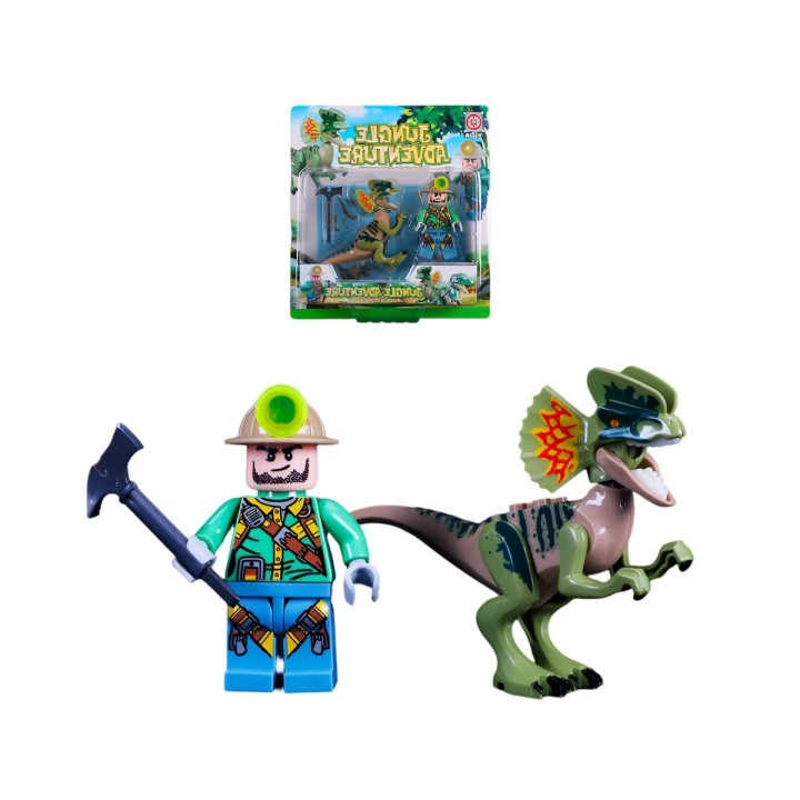 Juguete Personaje Explorador Jurassic Dinosaurio + Accesorio