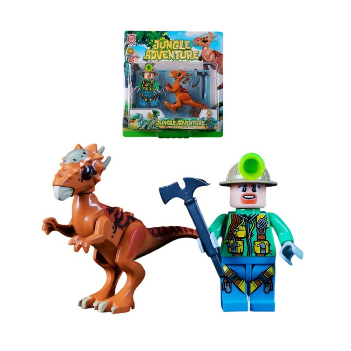 Juguete Personaje Explorador Jurassic Dinosaurio + Accesorio