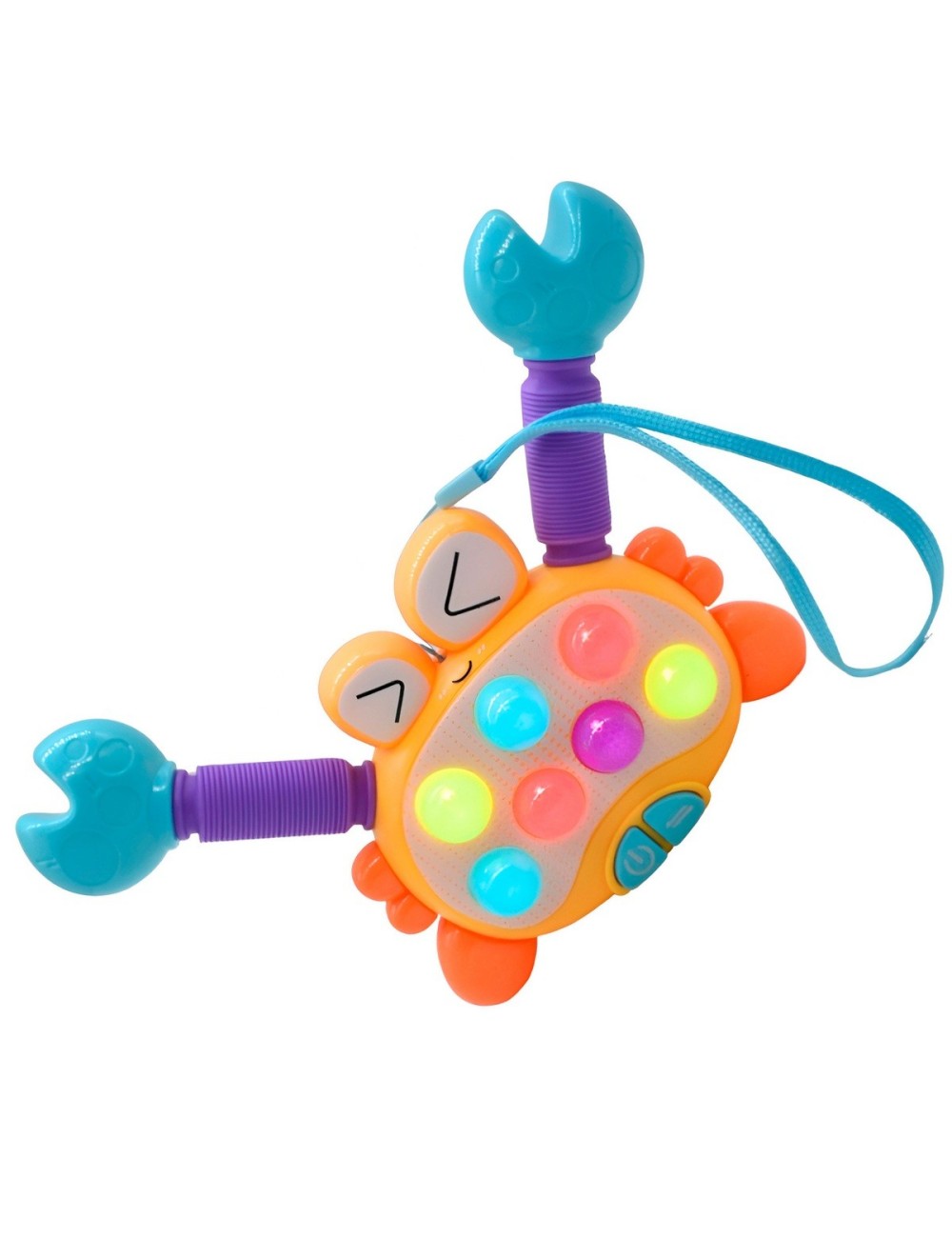 Juguete Cangrejo Resortado Sonido Movimiento Luces + Bateria