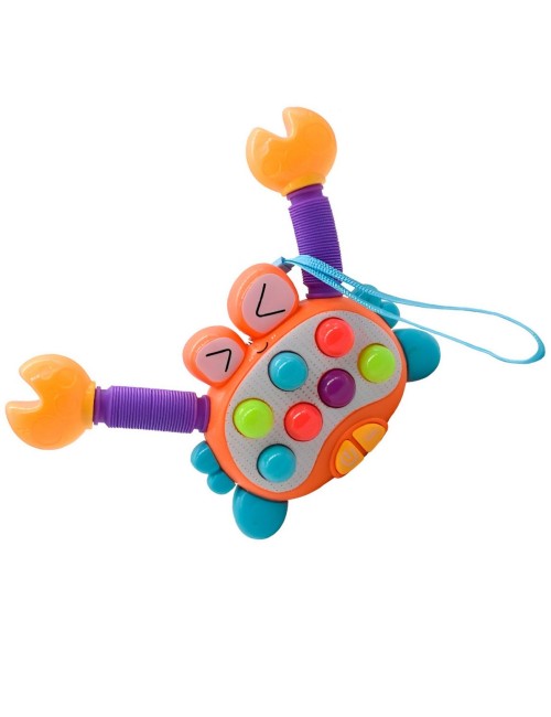 Juguete Cangrejo Resortado Sonido Movimiento Luces + Bateria