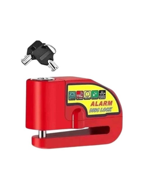 Candado-alarma Freno Disco Seguridad Para Motocicleta Y Bici