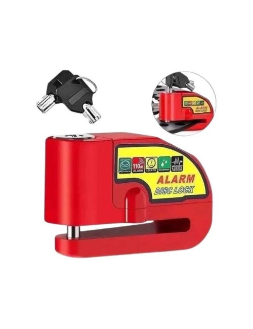 Candado-alarma Freno Disco Seguridad Para Motocicleta Y Bici