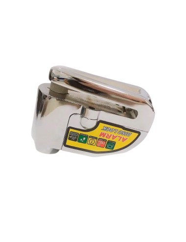 Candado-alarma Freno Disco Seguridad Motocicleta Bici Silver