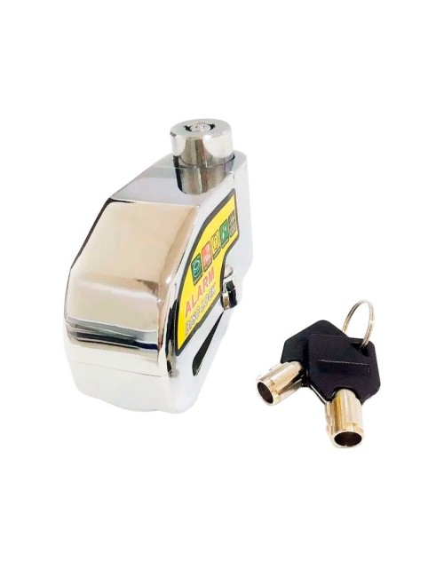 Candado-alarma Freno Disco Seguridad Motocicleta Bici Silver