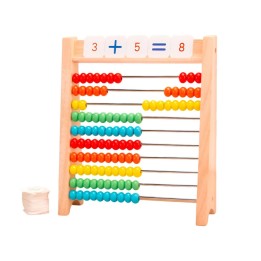 Abaco Didáctico Enseñanza Niños Numeros Madera Aprendizaje